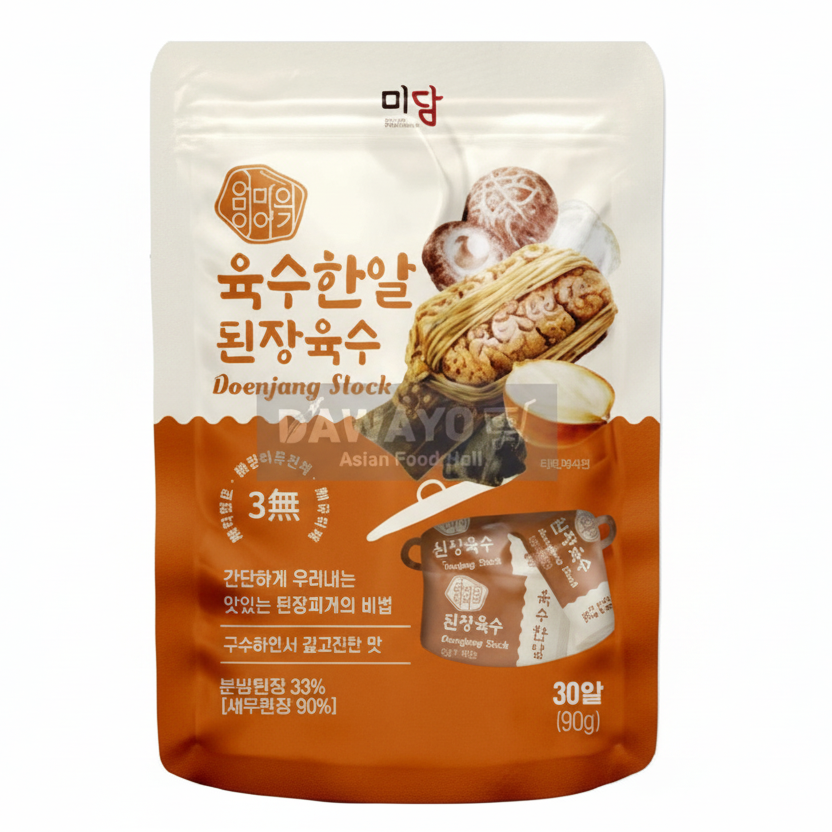 🥘 [Midam] Gourmet Broth Coins – Doenjang (Soybean Paste) Flavor (미담 육수한알 된장육수) (90g)