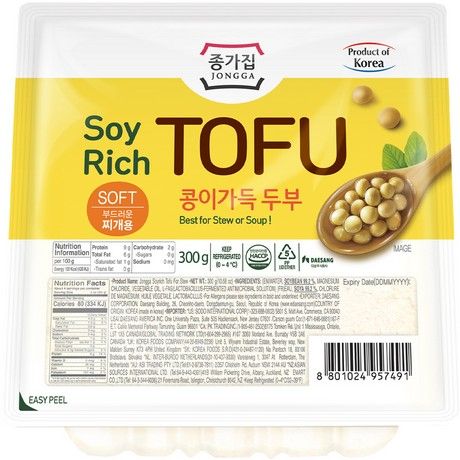 JONGGA  Tofu Soft 300g(종가 두부 찌개용)