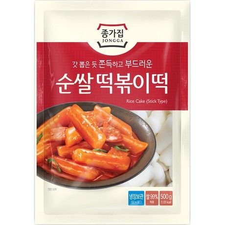JONGGA  Rice Cake Sticks 500g(종가 떡볶이)