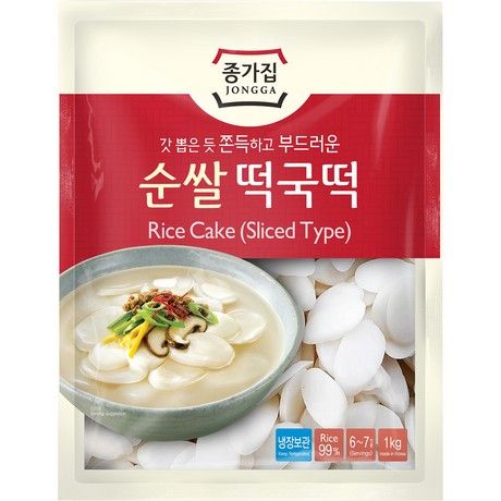 JONGGA  Rice Cake Sliced 1kg(종가 떡국떡)