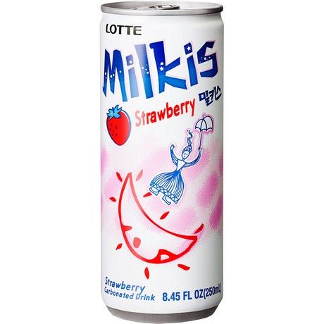 [LOTTE] Milkis Soft Drink Strawberry Can(밀키스 딸기맛)(250ml)