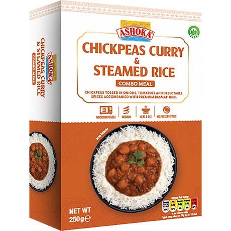 [ASHOKA] Instant Chickpeas Curry & Steamed Rice (250g)