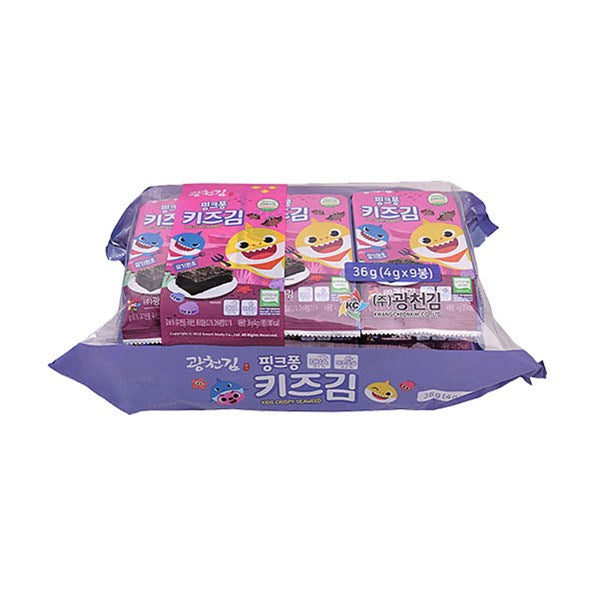 [KwangChun]Nori for Kids. 'KC' Pink Fong(아기상어 조미김)(4g x 9)