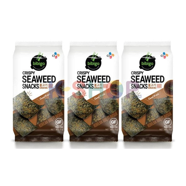 [Bibigo] Crispy Seaweed Snacks Bbq (비비고 바베큐맛 조미김)(5g*3)