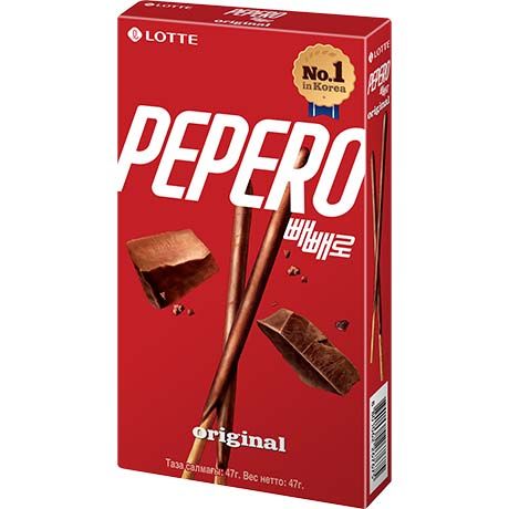 [LOTTE] PEPERO  Biscuit Sticks Chocolate Original(빼빼로)(32g)