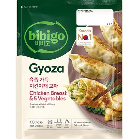 BIBIGO  Gyoza Chicken Breast&5 Vegetables 600g(비비고 5가지 야채 치킨 만두)