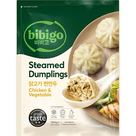 BIBIGO  Dumplings Chicken & Vegetables 560g(비비고 닭고기 찐만두)