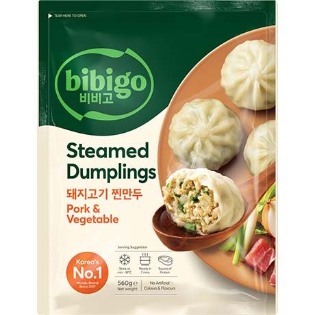 BIBIGO  Dumplings Pork & Vegetables 560g(비비고 돼지고기 찐만두)