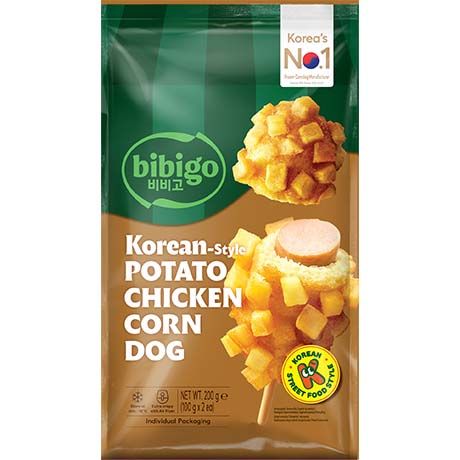 BIBIGO  Corn Dogs Chicken&Potato Korean Style 200g(비비고 감자 치킨 콘도그)